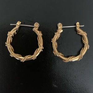 Gold tone hoop earrings
